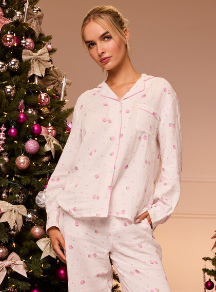 Strawberry cotton pyjama set