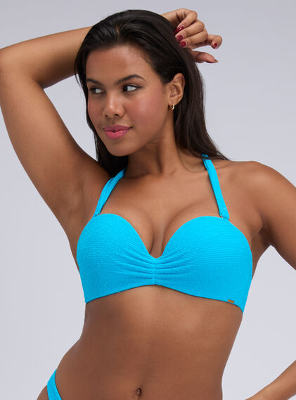 Honolulu strapless crinkle bikini top