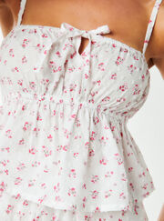 Ditsy floral cotton cami short pyjama set