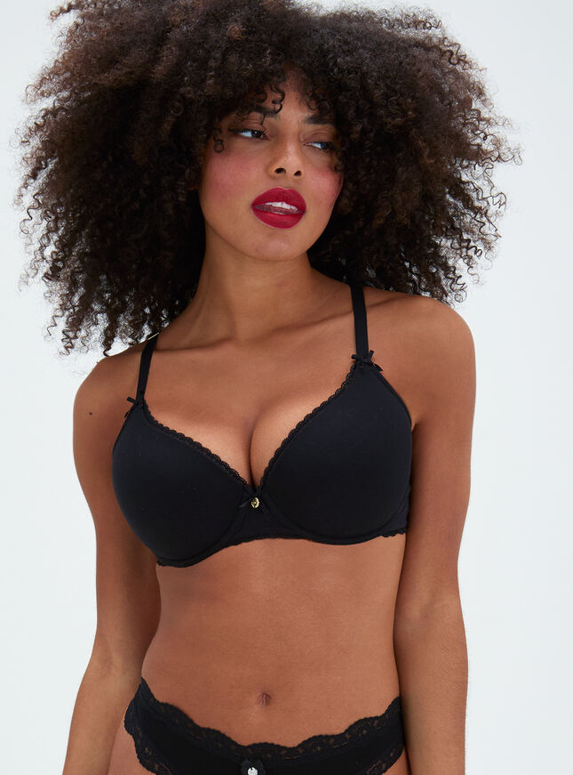Lydia cotton plunge t-shirt bra
