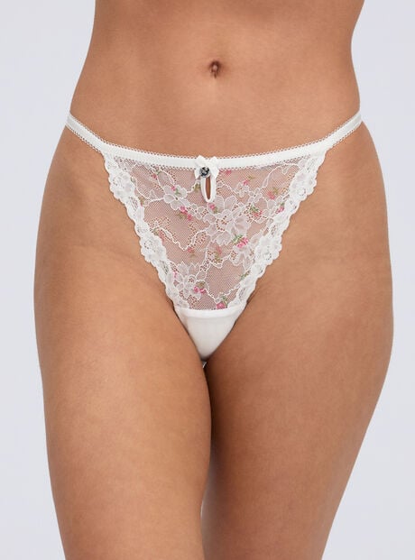 Delphine lace thong
