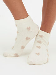 2 pack hedgehog knitted trainer socks