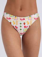 Positano printed brief bikini bottoms