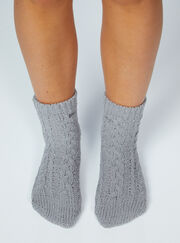Boux lounge cable knit socks