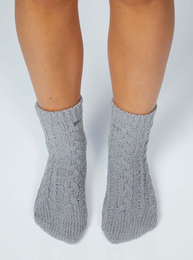Boux lounge cable knit socks