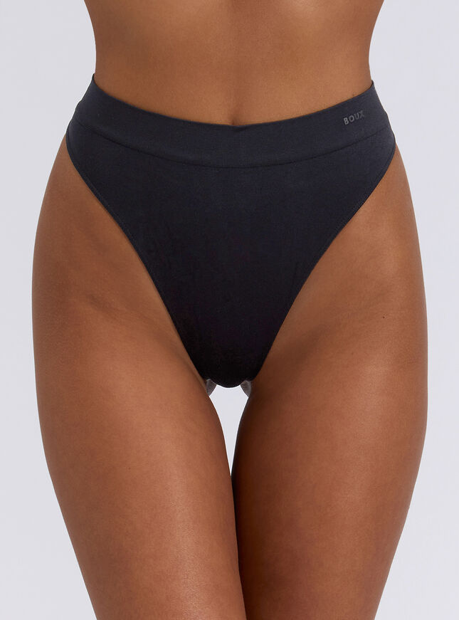 3 pack high leg seamfree thongs