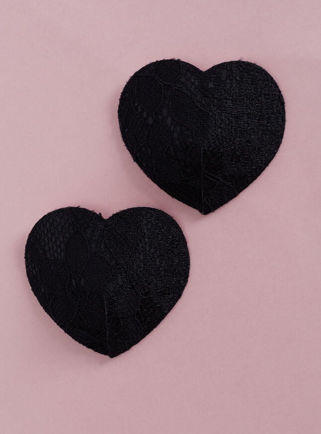 Heart lace nipple covers