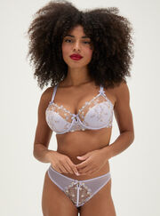 Loretta embroidered balconette bra
