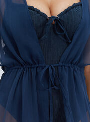Chiffon maxi kaftan dress