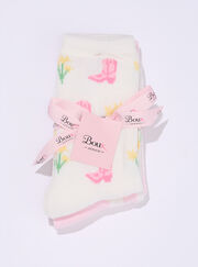 2 pack cowgirl cosy ankle socks