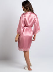 Marnie satin and lace robe