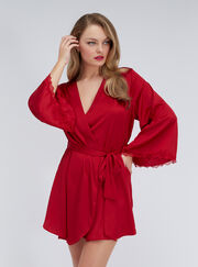 Kaya satin short robe