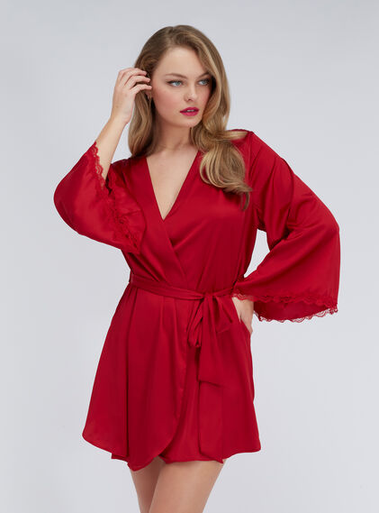 Kaya satin short robe