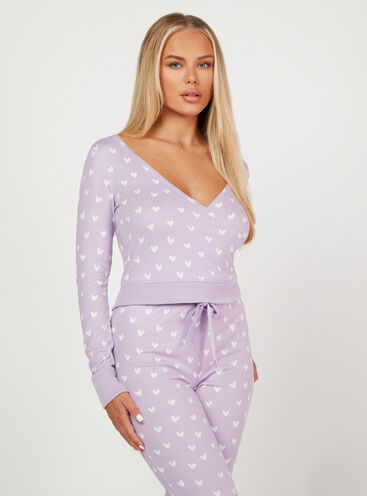 Heart wrap top and legging set