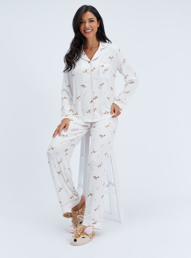Deer modal long pyjama set