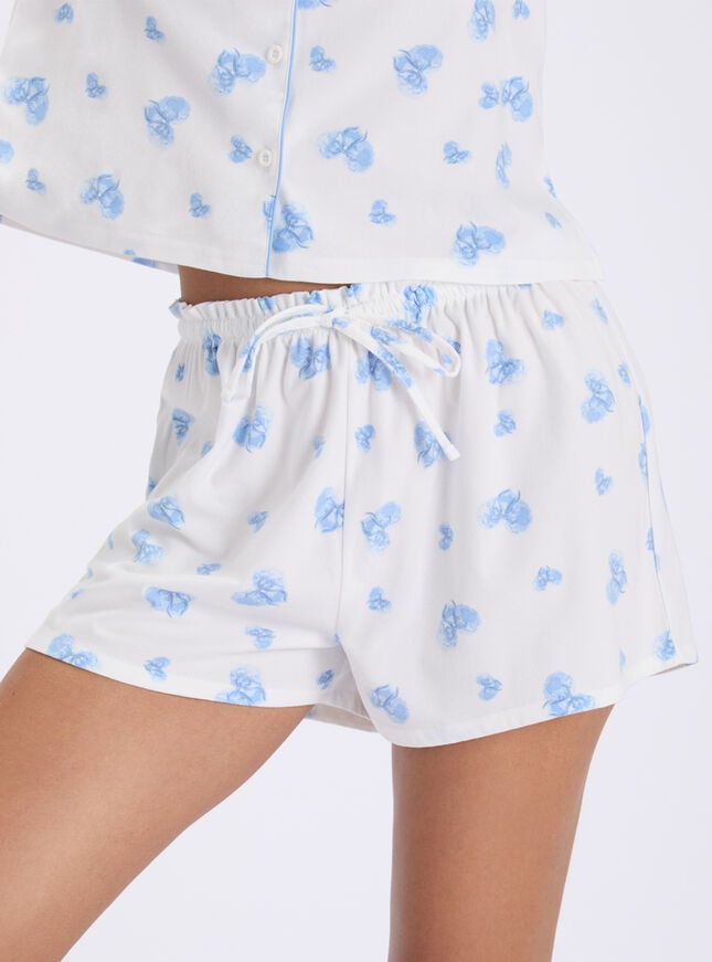 Love cloud fleece pyjama shorties in a bag