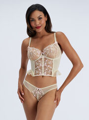 Estelle sheer embroidered balconette basque