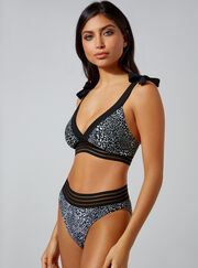 Baros leopard triangle bikini top