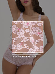 Floral lace short pyjama set