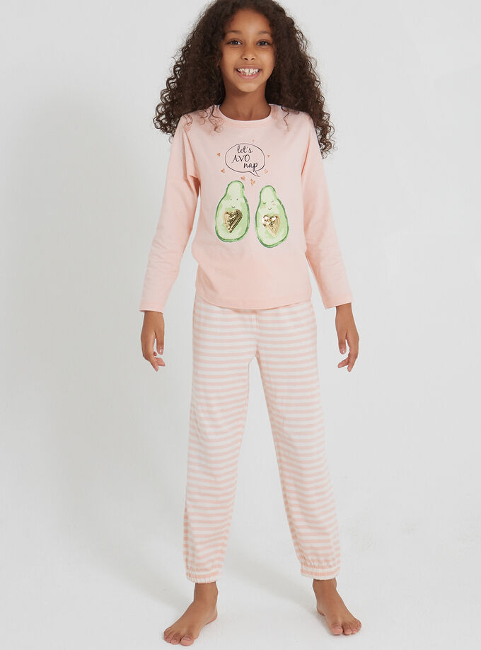 Girls Avocado Pyjama Set | Boux Avenue