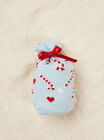 Candy cane socks in a bag