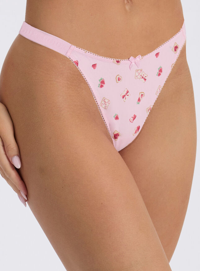 Gigi strawberry toast cotton thong