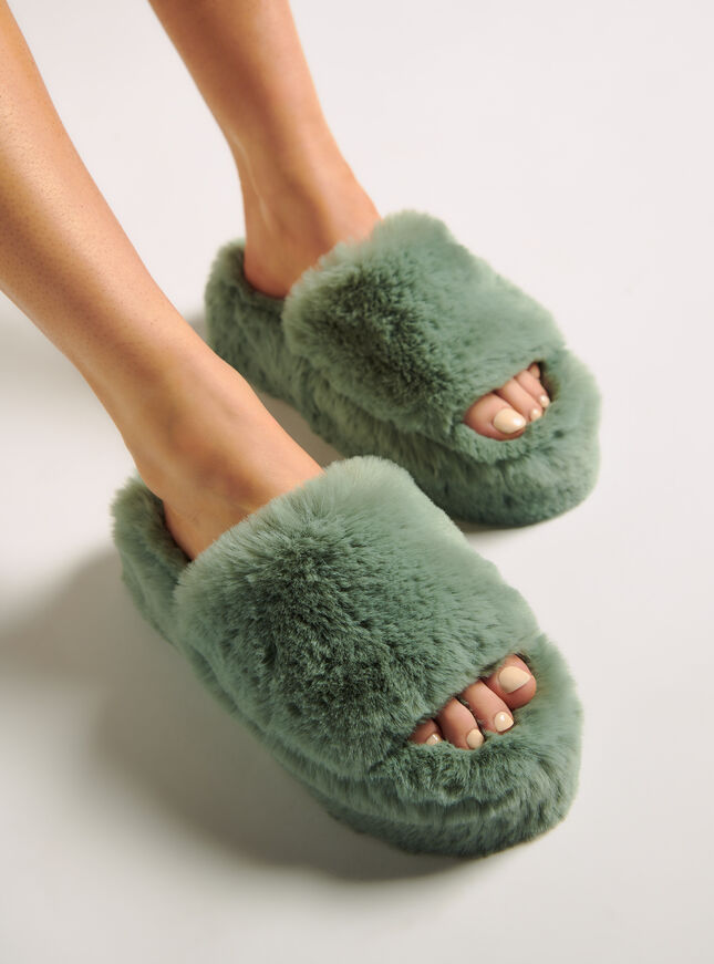 Platform slider slippers