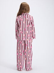 Kids' popcorn club fleece pyjamas in a bag