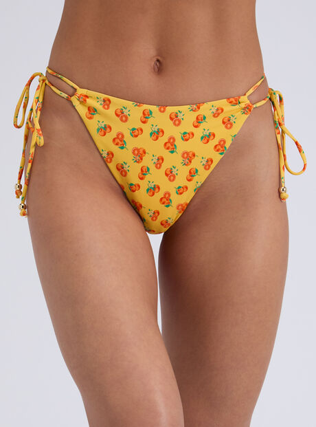 Ibiza fruity tie side brief bikini bottoms