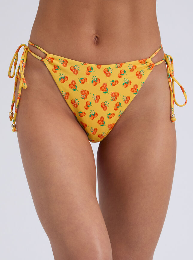 Ibiza fruity tie side brief bikini bottoms