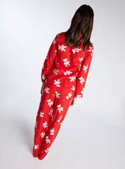 Kids teddy bear fleece pyjamas in a bag