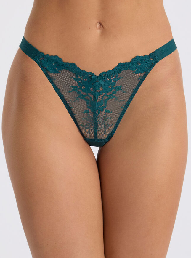 Fran lace high leg thong
