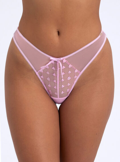 Della embroidered bumless briefs