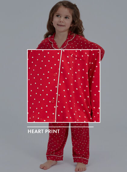 Kids' heart modal pyjama set