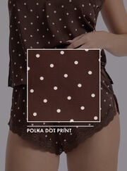 Daisy polka dot satin cami set