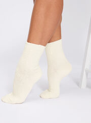 Super soft heart fluffy ankle socks