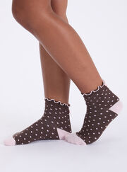 2 pack striped & polka dots midi socks