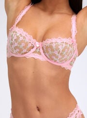 Rosa sheer embroidered balconette bra