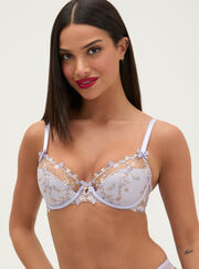 Loretta embroidered balconette bra