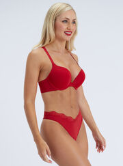 Super push up microfibre plunge t-shirt bra