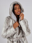 Fluffy animal long dressing gown