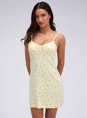 Meadow floral pointelle short nightdress