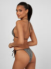 Galle gingham string side bikini briefs