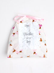 Dog fleece short pyjamas in a bag