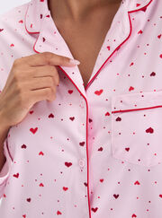 Ditsy heart fleece pyjamas in a bag