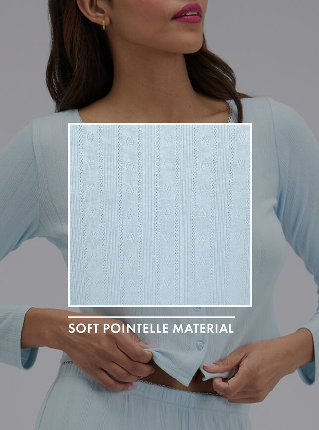Pointelle cardigan