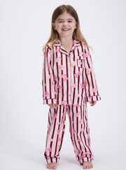 Kids' popcorn club fleece pyjamas in a bag