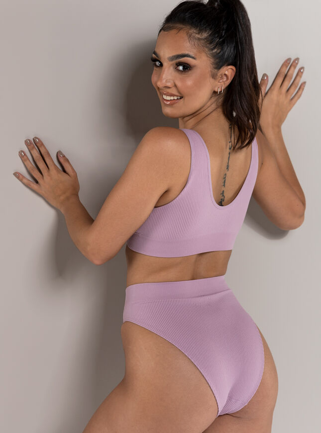 Ribbed seamless lounge briefs