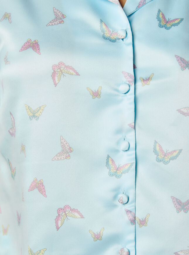 Butterfly satin short pyjama set