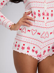 Nutcracker ribbed playsuit